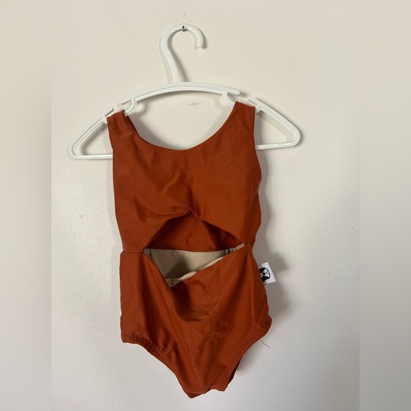 Mitch & Lu Small Canadian Shop Rust Orange Bath Suit Size 1-2 Y - Picture 1 of 6